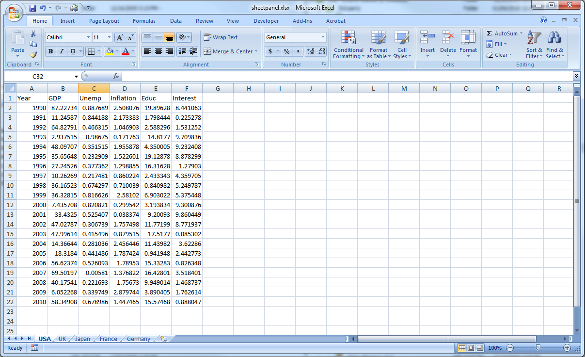 Reading Multi sheet Excel Files Into Multi page EViews Files EViews