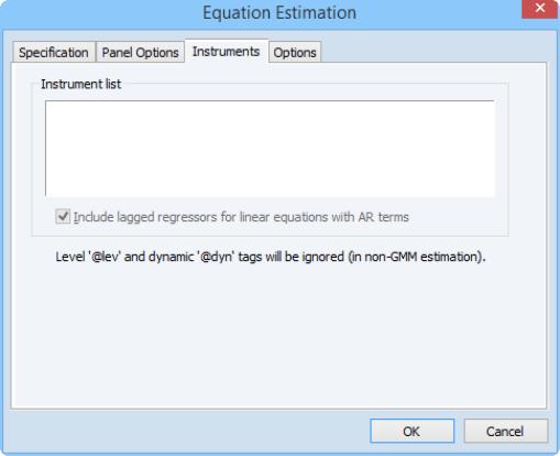 panel regression in eviews