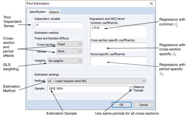 Eviews Help Pooled Estimation