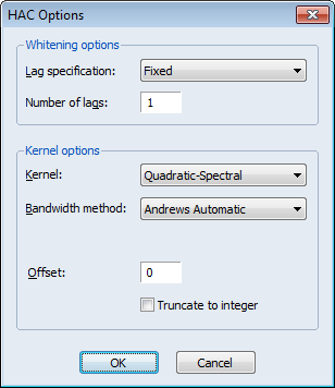 Breakpoint Testing Least Squares HAC