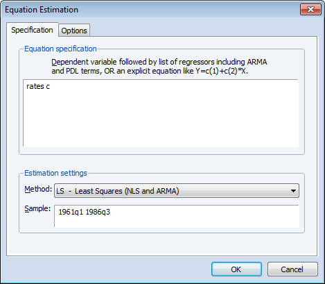 how create residuals after perron 1989 break test in eviews 9