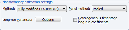 Panel Cointegration FMOLS Pooled Specification